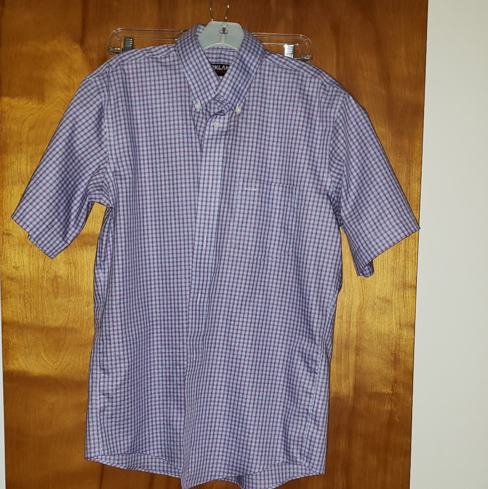 Mens Plaid red and white shirt med